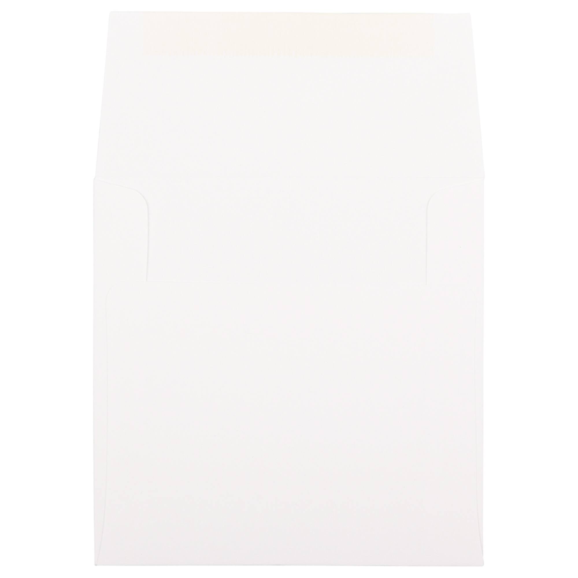 JAM Paper 5.5" x 5.5" White Semi Gloss Square Invitation Envelopes